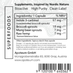 Pure Indole 3-carbinol with broccoli sprouts label