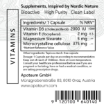 Super Immunity Vitamin D3 2000 IU label