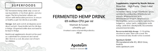 Fermented hemp drink